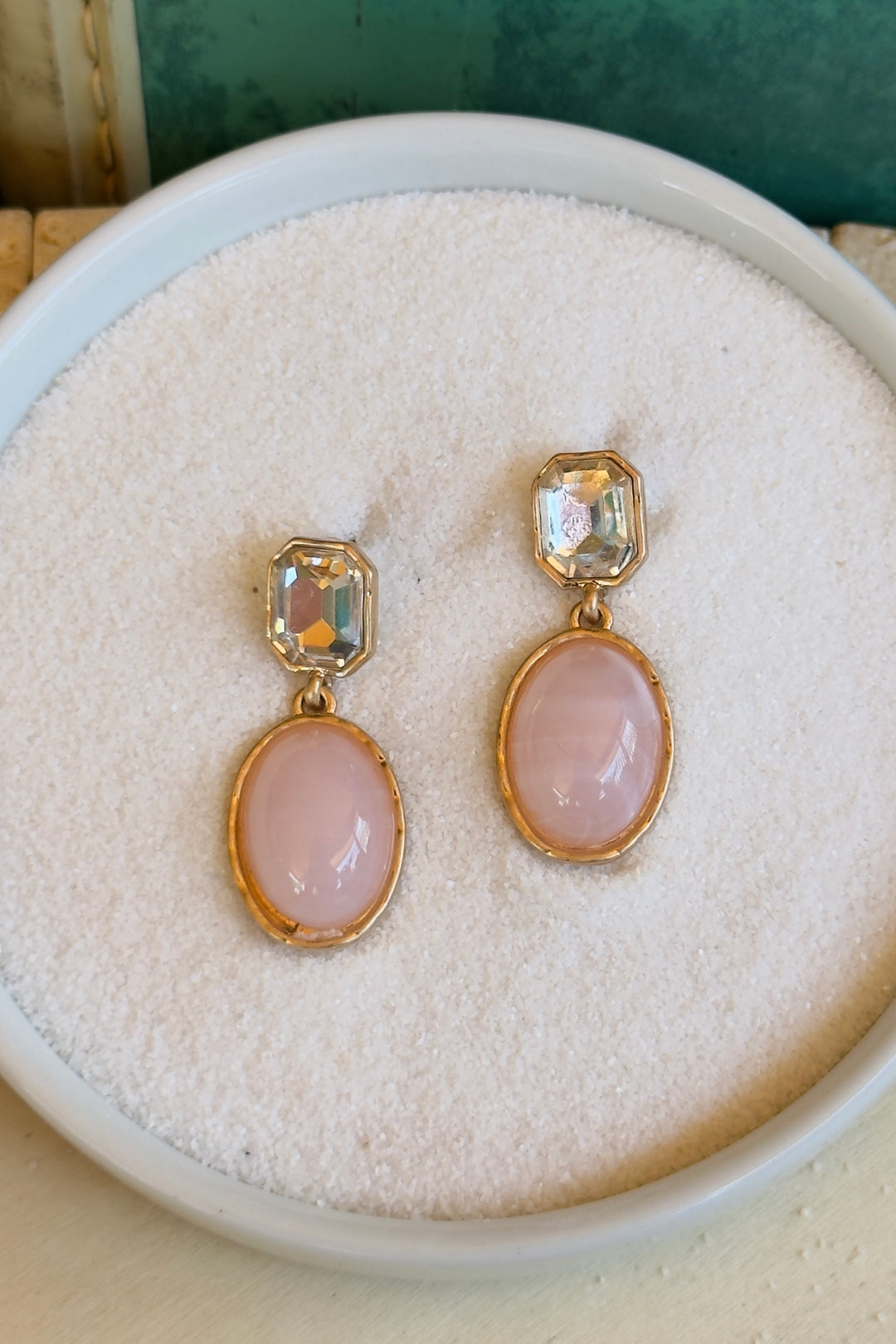 The Rosalie Blush Crystal Earrings