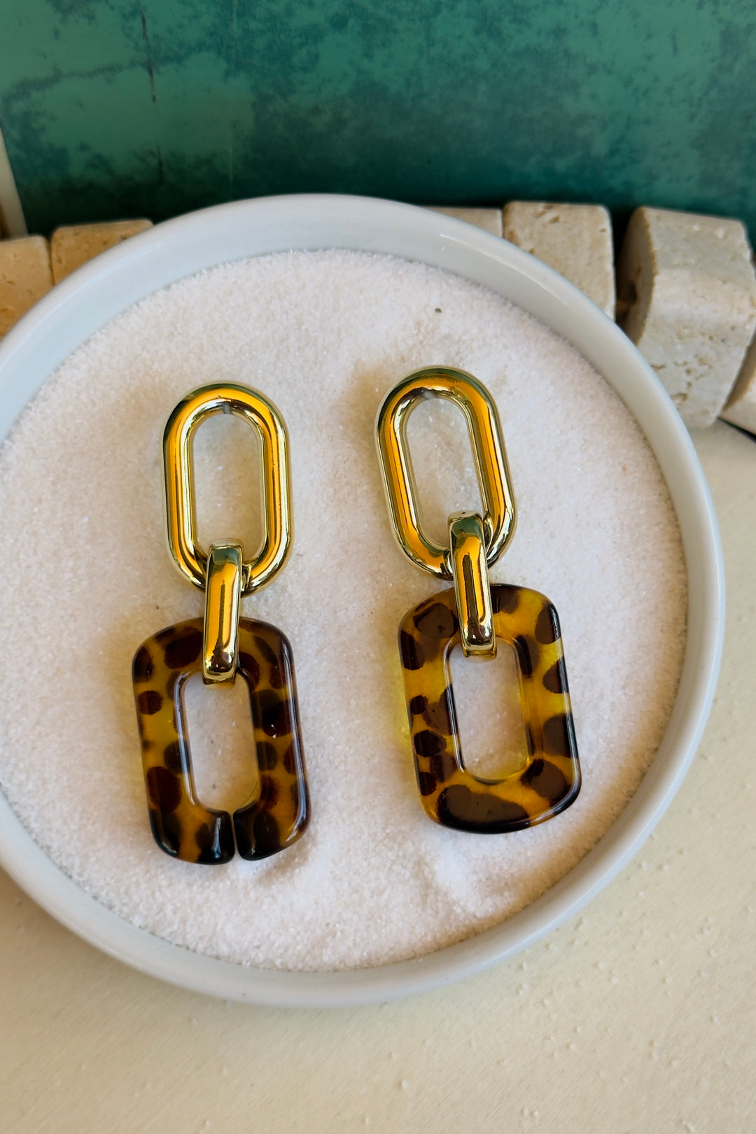 The Harper Tortoise Link Earrings