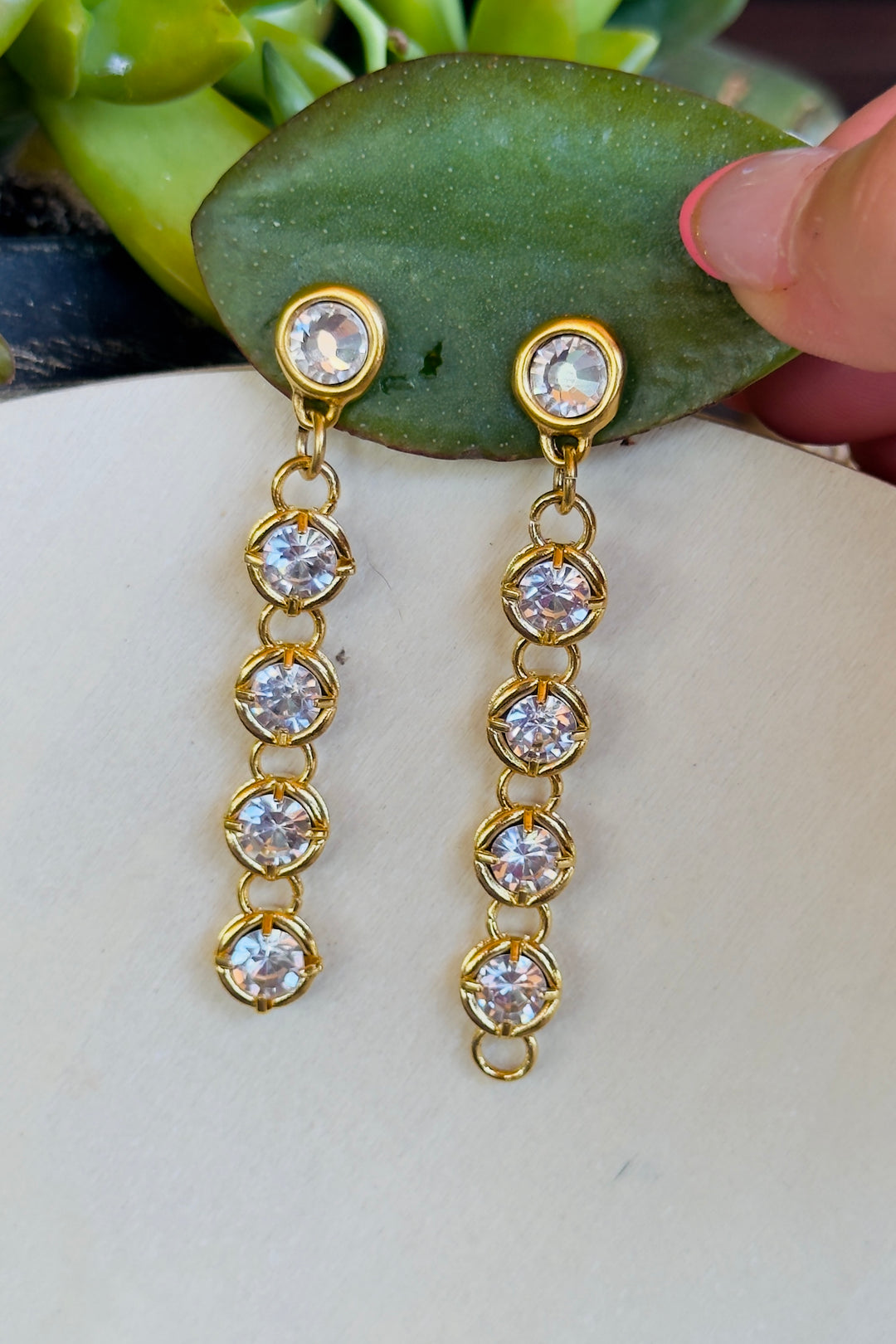 The Celeste Crystal Drop Earrings