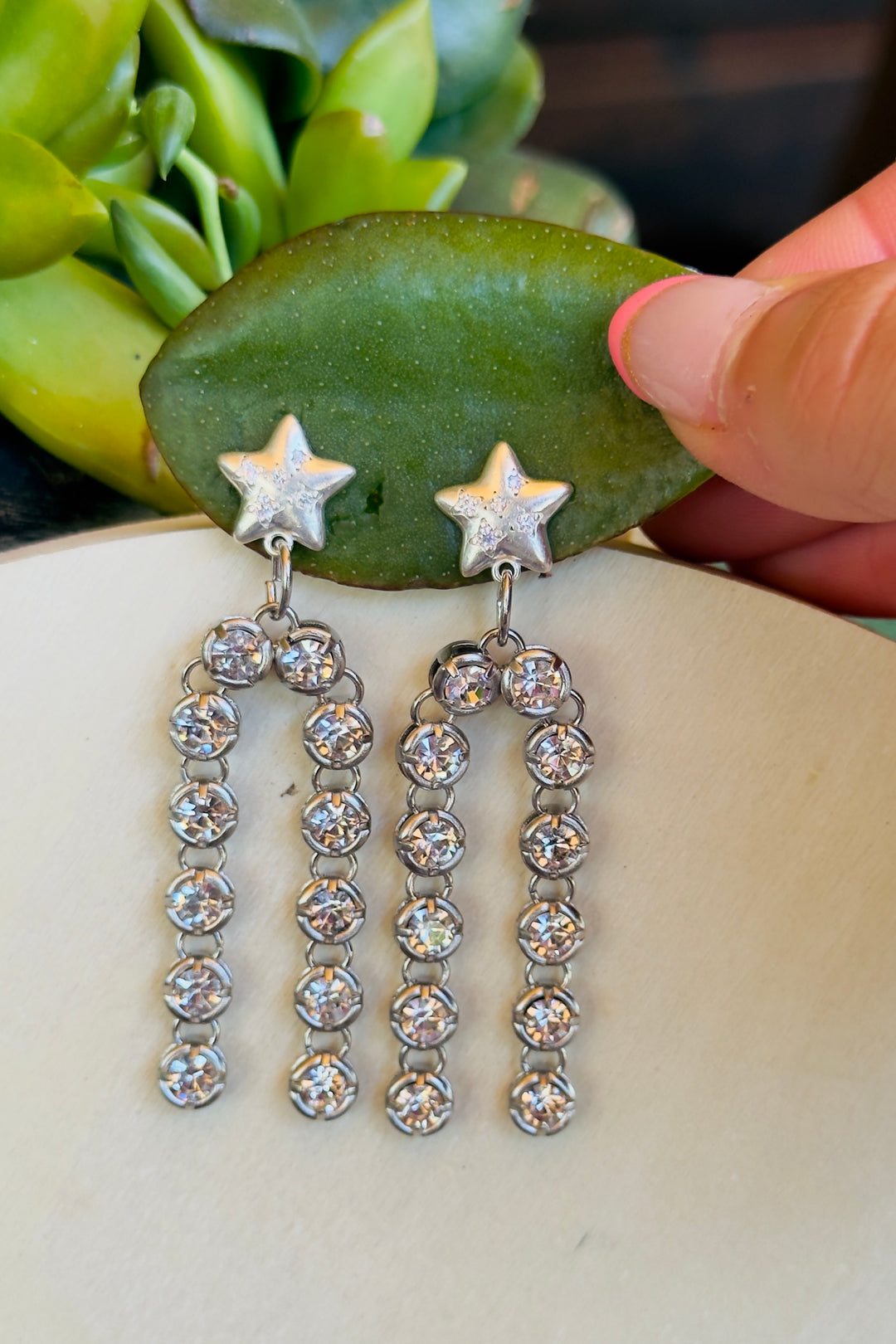 The Starlight Crystal Fringe Earrings