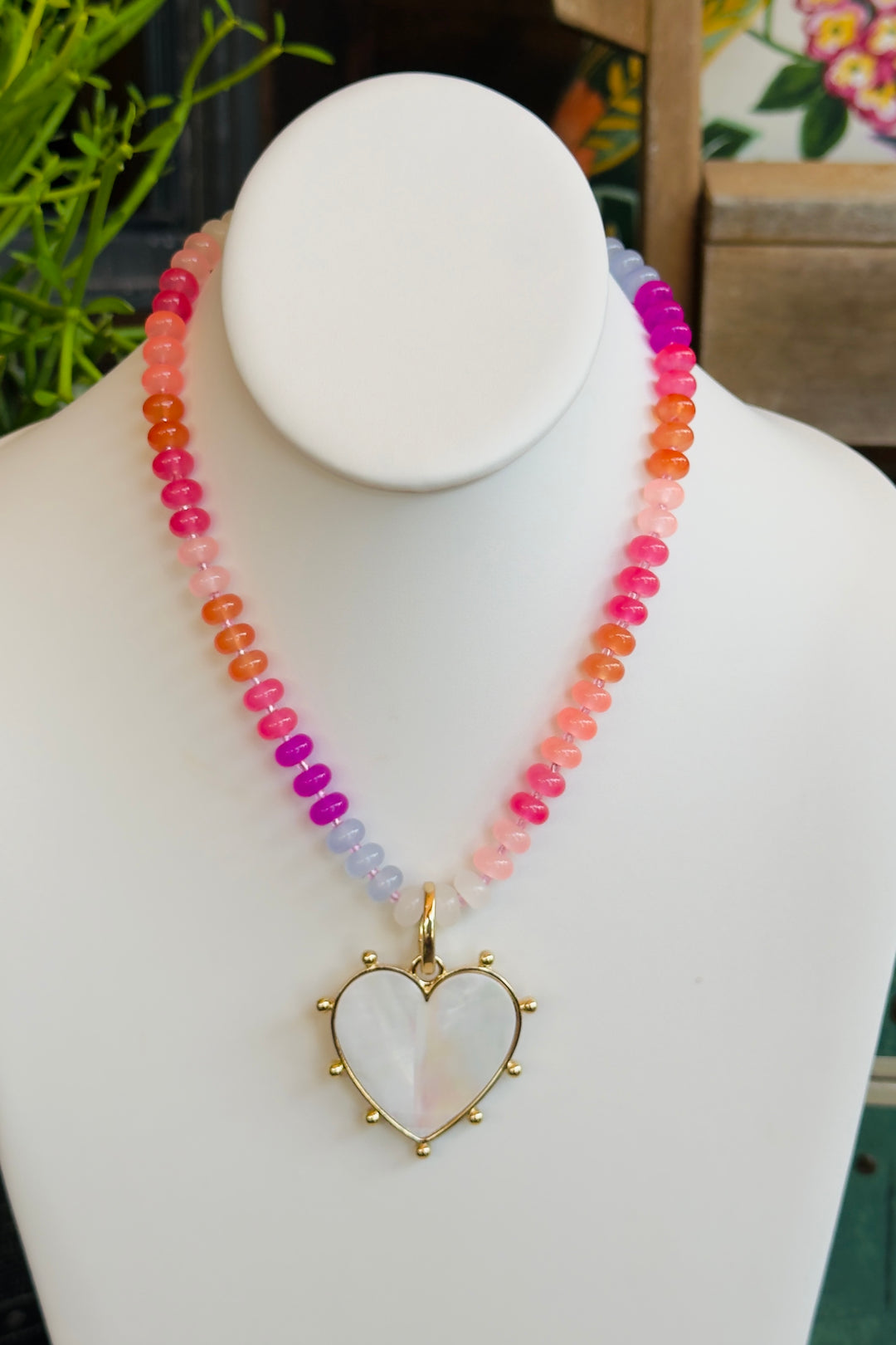 Bar E Blush Coast Heart Necklace