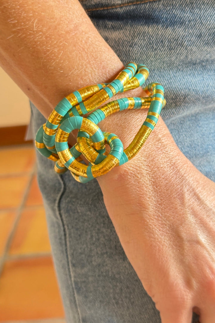The Camille Luxe Wrap Necklace – Turquoise &amp; Gold