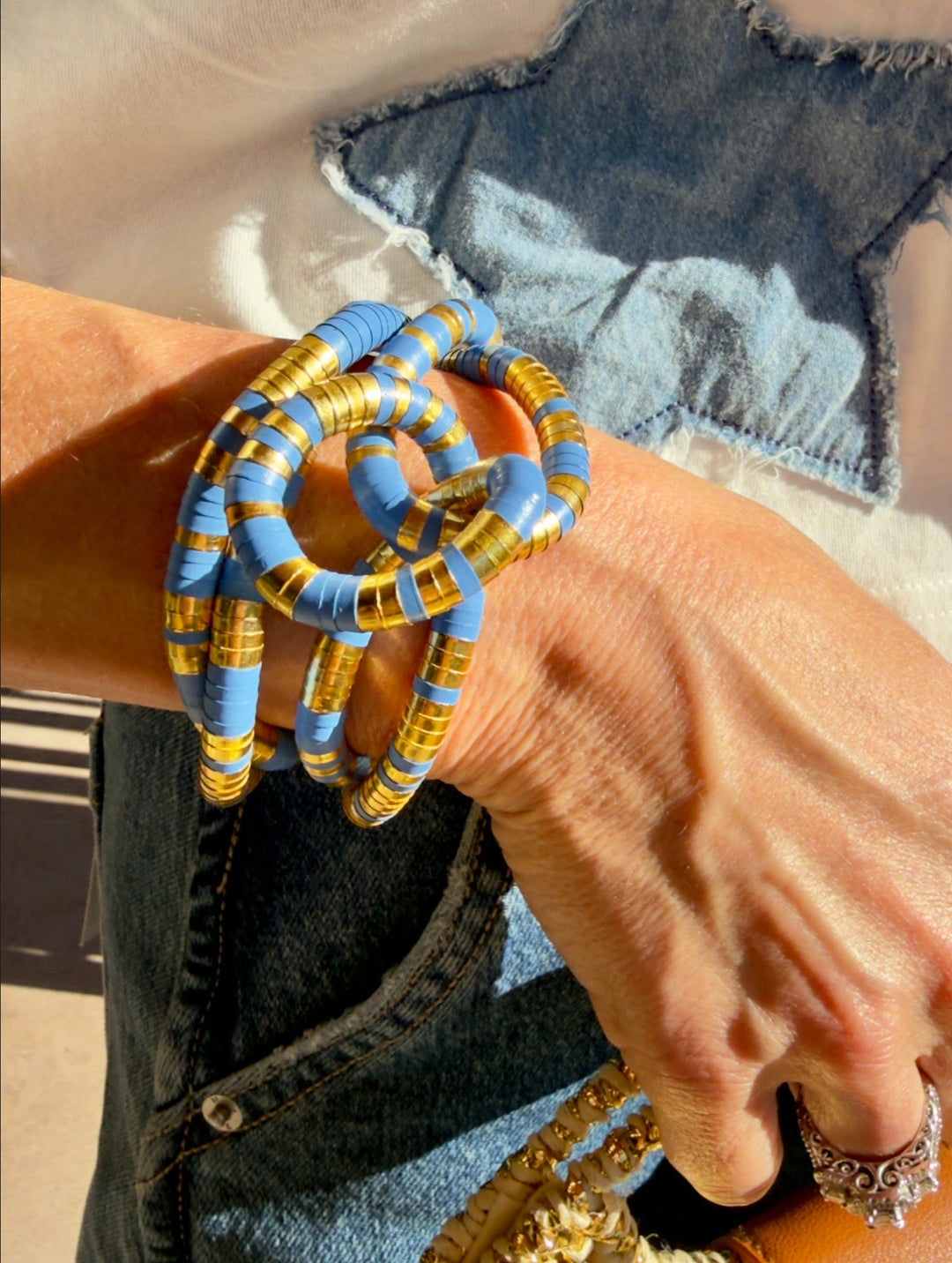 The Camille Luxe Wrap Necklace – Blue &amp; Gold