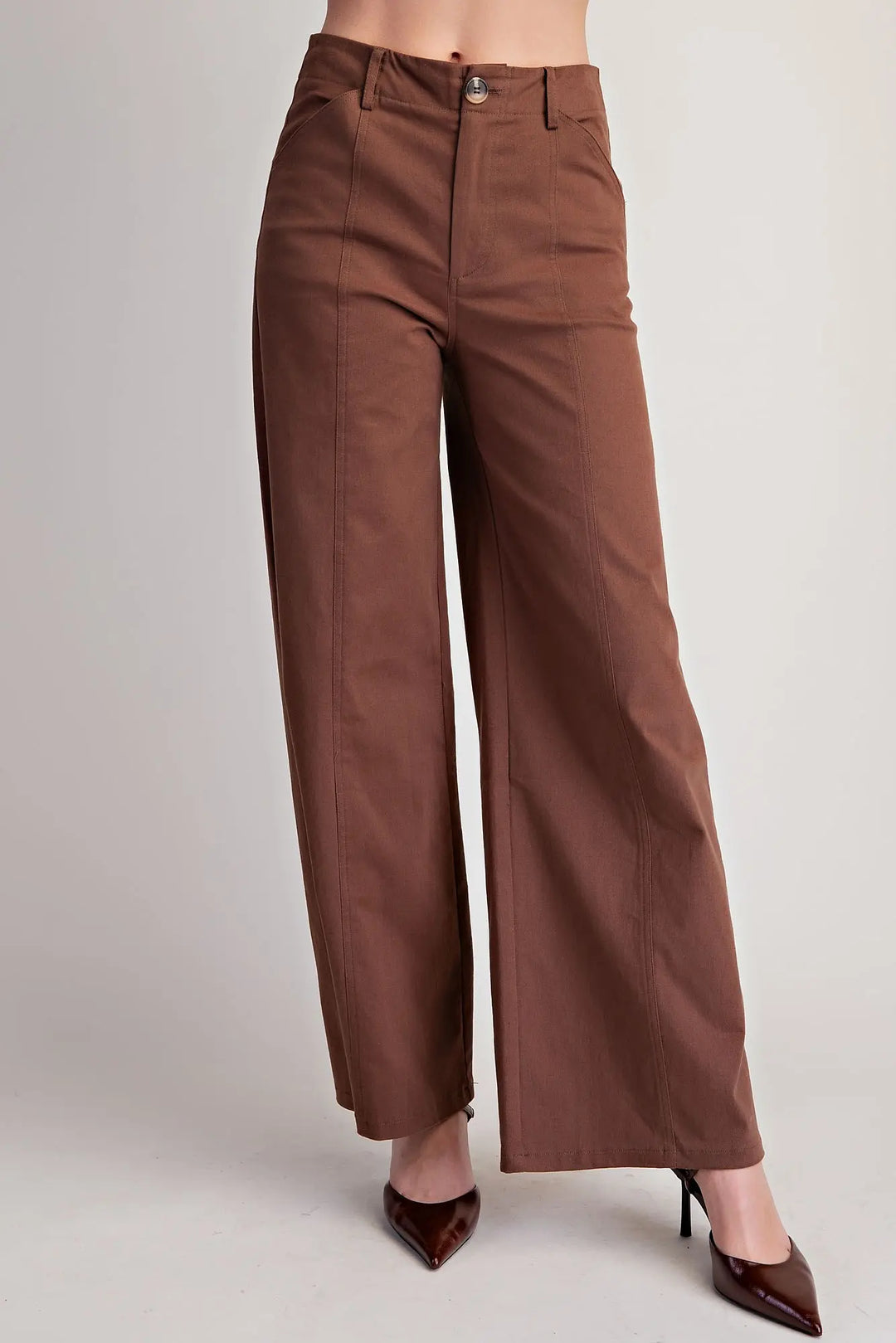 The Classic Wide Leg Pant – Brown