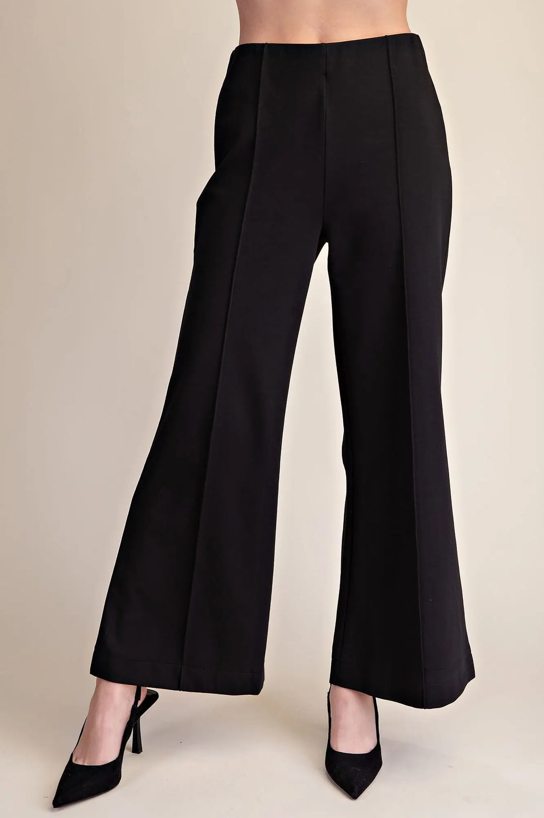 The Essential High Rise Flare Pants – Black