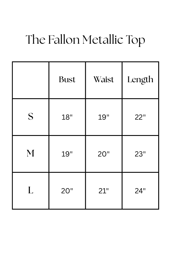 The Fallon Metallic Top