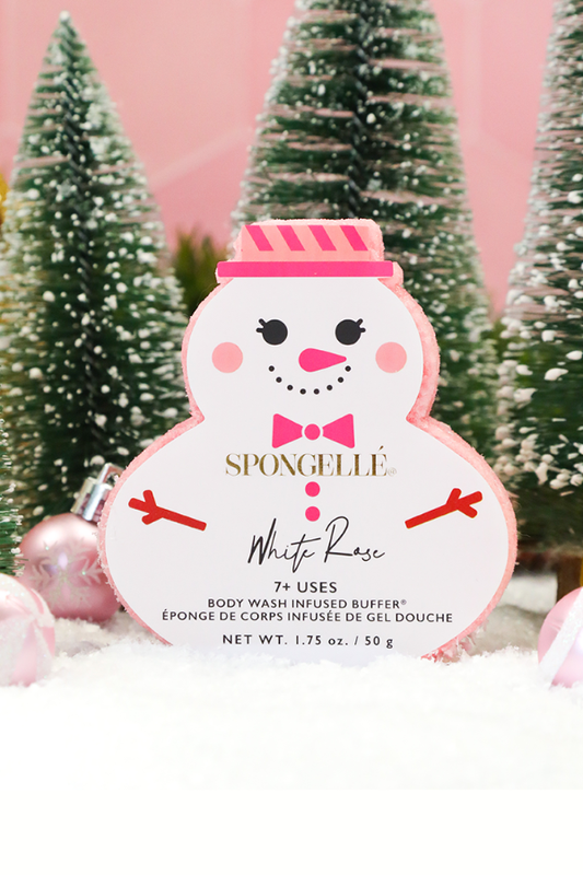 White Rose Snowman Holiday Buffer