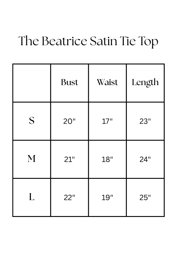 The Beatrice Satin Tie Top