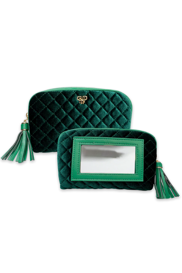 PurseN Glam Makeup Case - Emerald Velvet