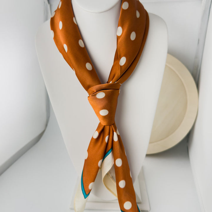 The Saddle Dot Silk Scarf