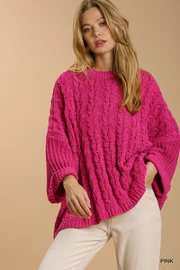 Long Sleeve Chenille Sweater