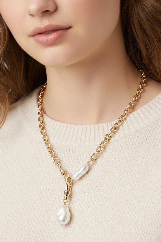 The Blaire Pearl Drop Necklace