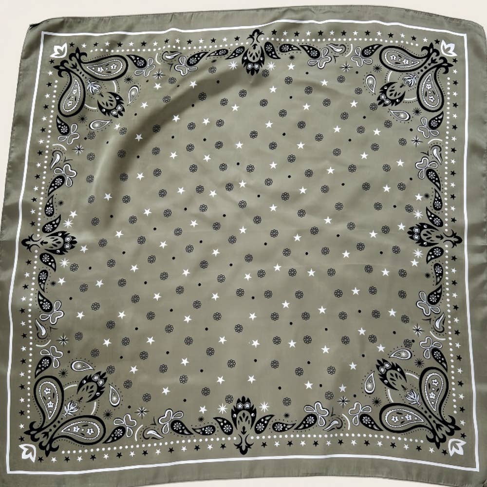The Sagebrush Paisley Square Scarf