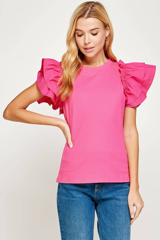 The Bella Flutter Sleeve Tee