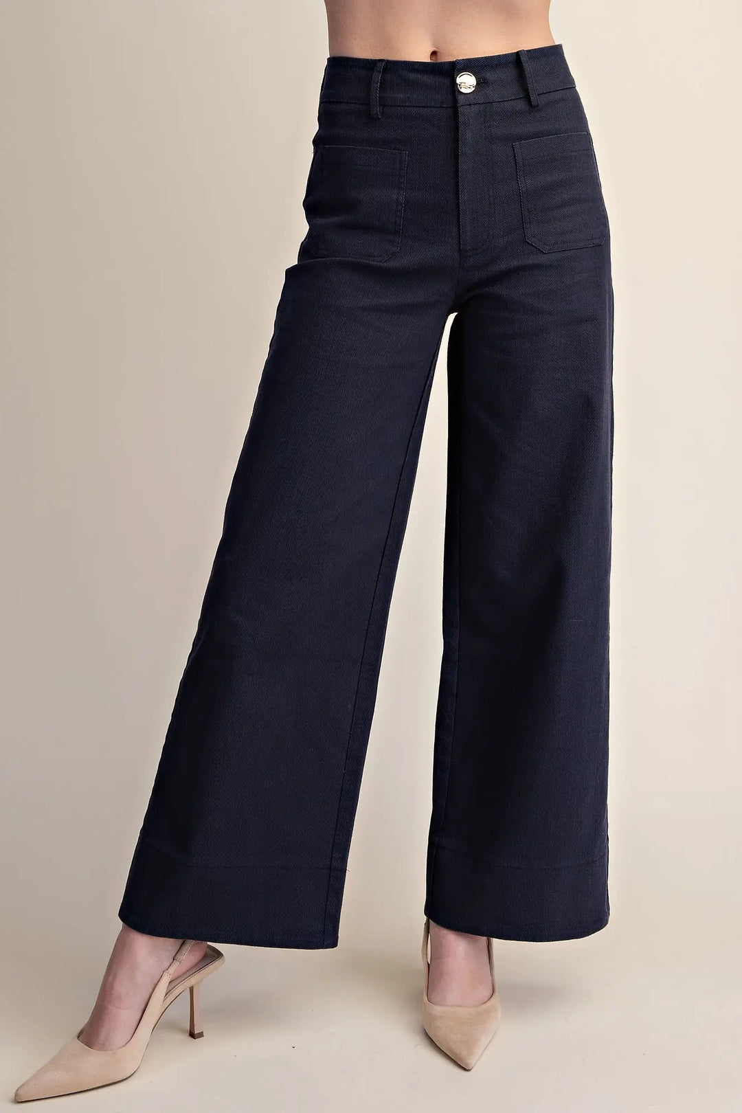 The Parker High Rise Wide Leg Pants – Navy