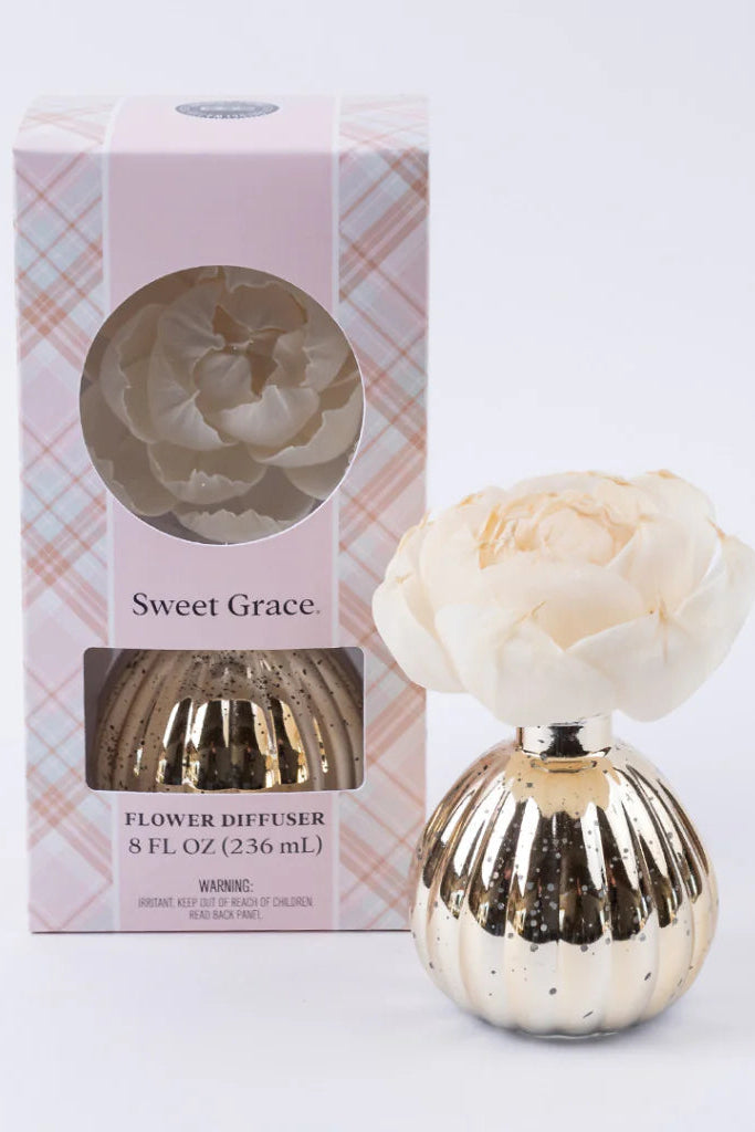 Sweet Grace Mercury Glass Flower Diffuser