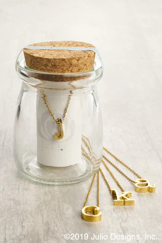 Spice Gold Initial Necklace