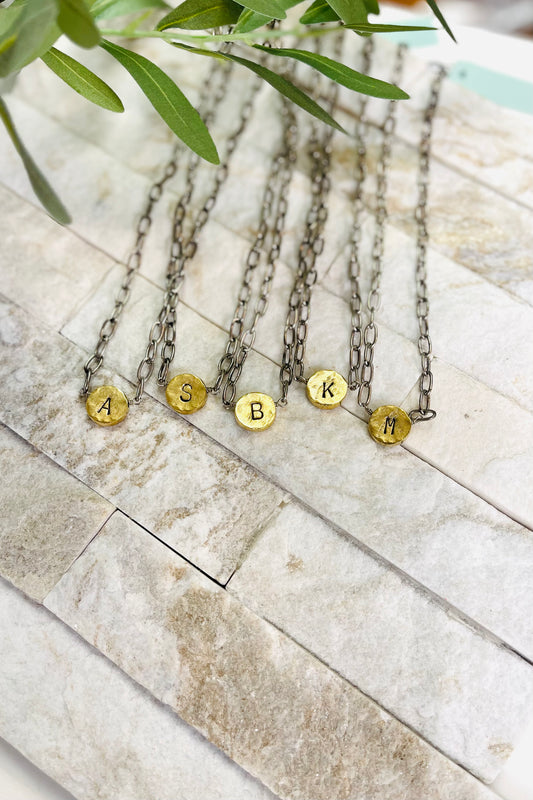 Katana Initial Necklace